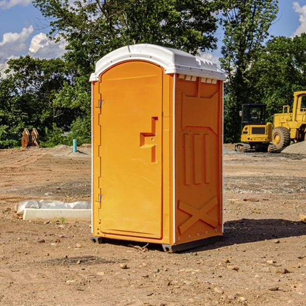 how often are the portable toilets cleaned and serviced during a rental period in Goodyears Bar